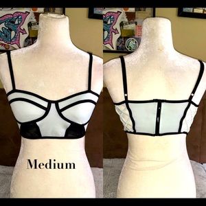 Kendall & Kylie crisscross zippered crop top